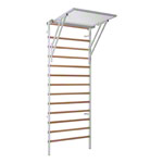 Sprossenwand Set Metall / Holz<br> 2-tlg. inkl. Schlingengitter