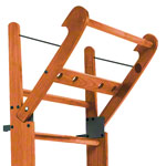 Abbildung zeigt NOHrD Sprossenwand Kirsche, ausklappbar, 10 Sprossen, HxBxT 230x80x13 cm