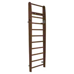 Abbildung zeigt NOHrD Sprossenwand Nussbaum, ausklappbar, 10 Sprossen, HxBxT 230x80x13 cm