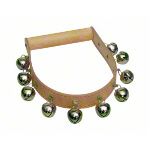 Schellenkranz Schellenring Tambourin Glockenkranz aus Leder mit 10 Glöckchen