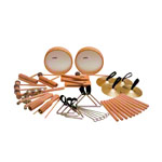Rhythmustasche mit 34 Instrumenten<br> Schellenring