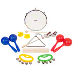 Rhythmus Mini Set Instrumente für Kinder Glockenkranz Triangel<br> 25-tlg.