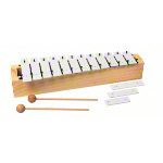 Metallophon<br> Xylophon mit 12 Klangplatten und 2 Schlägeln für Kinder