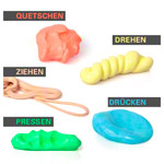 Abbildung zeigt Physioflex Therapie-Knetmasse medium, 85 g, rot