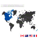 Passport Virtual Active - USB Stick, Pack A (Kanada, Neuseeland, Frankreich, USA)