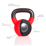 Kettlebell, 16 kg, rot