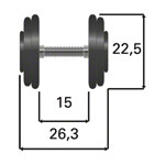 Kompakthantel aus Gummi, 17,5 kg, Stck_StripHtml