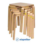 Erzi Hocker 30 aus Formholz, 27x27 cm, Sitzhöhe 30 cm