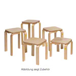 Erzi Hocker 30 aus Formholz, 27x27 cm, Sitzhöhe 30 cm