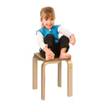 Erzi Hocker 35 aus Formholz, 27x27 cm, Sitzhöhe 35 cm