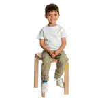 Erzi Hocker 38 aus Formholz, 36x36 cm, Sitzhöhe 38 cm