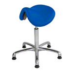 Sattelhocker Exklusiv mit Polster und Gleitern<br> Rollhocker