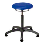 Drehhocker Standard mit Polster und Gleitern<br> Blau