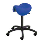 Sattelhocker Standard mit Polster und Rollen<br> Rollhocker