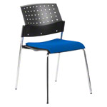 Stapelstuhl mit Polster<br> Besucherstuhl aus Holz