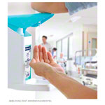 Abbildung zeigt Desinfektionsmittelspender Eurospender Safety plus, ohne Pumpe, 350/500 ml Flaschen