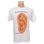 Kurzarm T-Shirt Ohrakupunktur<br> Anatomie Lernhilfe