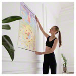 Abbildung zeigt Lehrtafel Basisübungen Yoga, LxB 100x70 cm