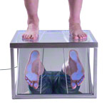 Podoskop aus Edelstahl für Orthopädie zur Erfassung der Fuß Physiognomie