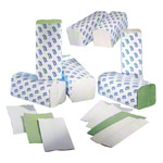 Abbildung zeigt Tork Falthandtuch Advanced H3, 25x23 cm, 15x250 Stk, grün
