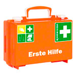 Erste-Hilfe-Koffer Quick nach DIN 13157<br> inkl. Wandhalterung