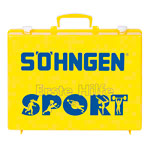 Abbildung zeigt Erste-Hilfe-Koffer Multisport nach DIN 13157, inkl. Wandhalterung