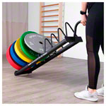 Hantelscheibenablage Bumper Plate Rack, fahrbar, LxBxH 140x28x26,8 cm