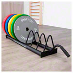 Hantelscheibenablage Bumper Plate Rack, fahrbar, LxBxH 140x28x26,8 cm