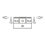 Kurzhantelstange Standard,  3 cm x 35 cm, 2,5 kg_StripHtml