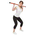 Gewichtsstange Fit Bar Hantel Gewicht Fitness Trainingsgerät<br> 1 kg Farbe: Orange