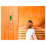 Abbildung zeigt Sauna-Sanduhr aus Holz, 15-Min. Laufzeit