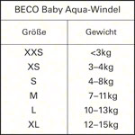 BECO Baby Aqua-Windel Slipform mit Gummibündchen, Gr. XXS