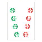 ARTZT neuro Fusionskarten Vergenz-Ringe rot/grn, 10 Stck