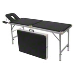 Alu-Kofferliege Robusta ST, inkl. Kopfteil + Armablage, 170/210x56x70-82 cm