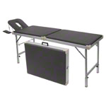 Alu-Kofferliege Robusta ST, inkl. Kopfteil + Armablage, 170/210x56x70-82 cm
