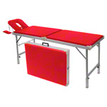 Alu-Kofferliege Robusta ST, inkl. Kopfteil + Armablage, LxBxH 170/210x56x70-82 cm