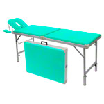 Alu-Kofferliege Robusta ST, inkl. Kopfteil + Armablage, LxBxH 170/210x56x70-82 cm