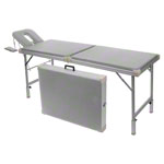 Alu-Kofferliege Robusta ST, inkl. Kopfteil + Armablage, LxBxH 170/210x56x70-82 cm