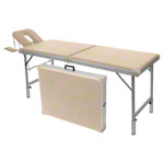 Alu-Kofferliege Robusta ST, inkl. Kopfteil + Armablage, LxBxH 170/210x56x70-82 cm