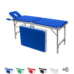 Alu-Kofferliege Robusta ST, inkl. Kopfteil + Armablage, LxBxH 170/210x65x70-82 cm