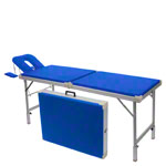 Alu-Kofferliege Robusta ST, inkl. Kopfteil + Armablage, LxBxH 170/210x65x70-82 cm