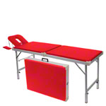 Alu-Kofferliege Robusta ST, inkl. Kopfteil + Armablage, LxBxH 170/210x65x70-82 cm