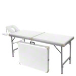 Alu-Kofferliege Robusta ST, inkl. Kopfteil + Armablage, LxBxH 170/210x65x70-82 cm