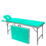 Alu-Kofferliege Robusta ST, inkl. Kopfteil + Armablage, LxBxH 170/210x65x70-82 cm