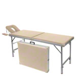 Alu-Kofferliege Robusta ST, inkl. Kopfteil + Armablage, LxBxH 170/210x65x70-82 cm