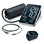 BEURER Messgeräte-Set, 2-tlg., Oberarm-Blutdruckmessgerät BM 58 + Fingerpulsoximeter PO 45