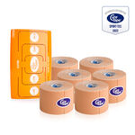 CureTape Set, 7-tlg., Cutter + 6 Rollen CureTape Classic, 5 m x 5 cm