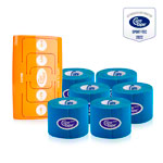 CureTape-Set, 7-tlg., Cutter + 6 Rollen CureTape Sport, 5 m x 5 cm
