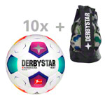 Derbystar Fußbälle-Set, 10x Bundesliga Brillant APS v23, Größe 5, inkl. Ballsack