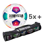 Derbystar Fublle-Set, 5x Bundesliga Brillant APS v23, Gre 5, inkl. Ballschlauch